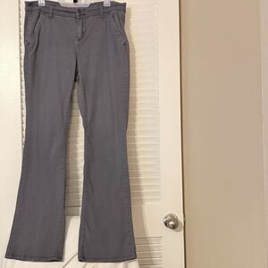 Union Bay Y2K Gray Flared Chinos Khaki Pants Juniors Size Lg 13 Utility Grunge